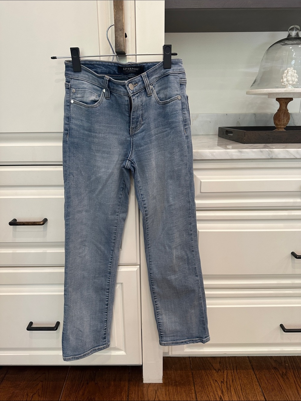 Liverpool Women's Straight Leg Jeans in Light Blue Wash